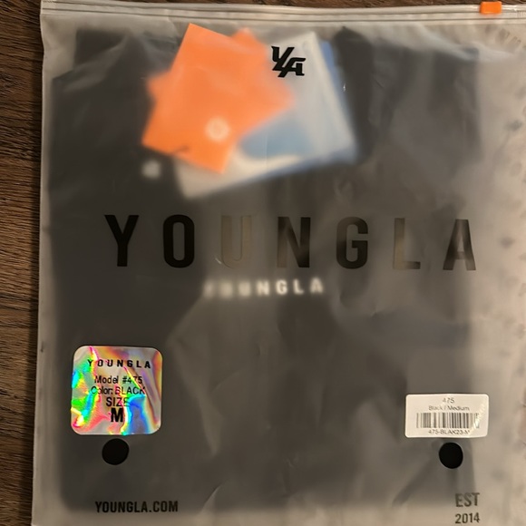 YOUNGLA SUPERVILLAIN COMPRESSION TEE BLACK MEDIUM NEW WITH TAGS NWT - Picture 2 of 2